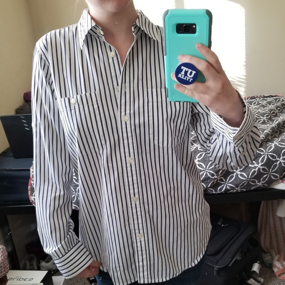 Ralph Lauren Blue Striped Button down shirt